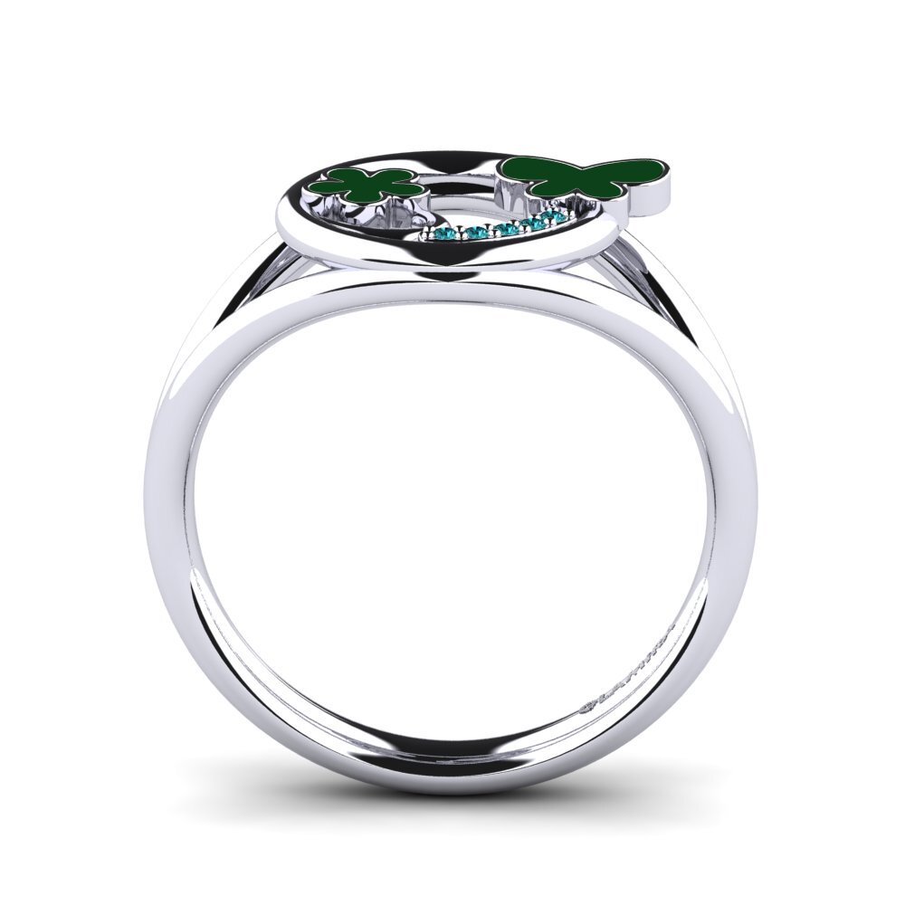 Diamante Azul Anel Padma