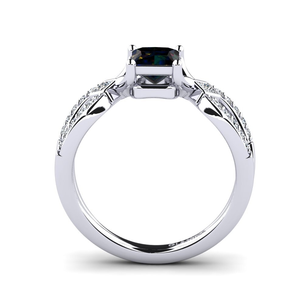 Black Opal Women's Ring Paguodea
