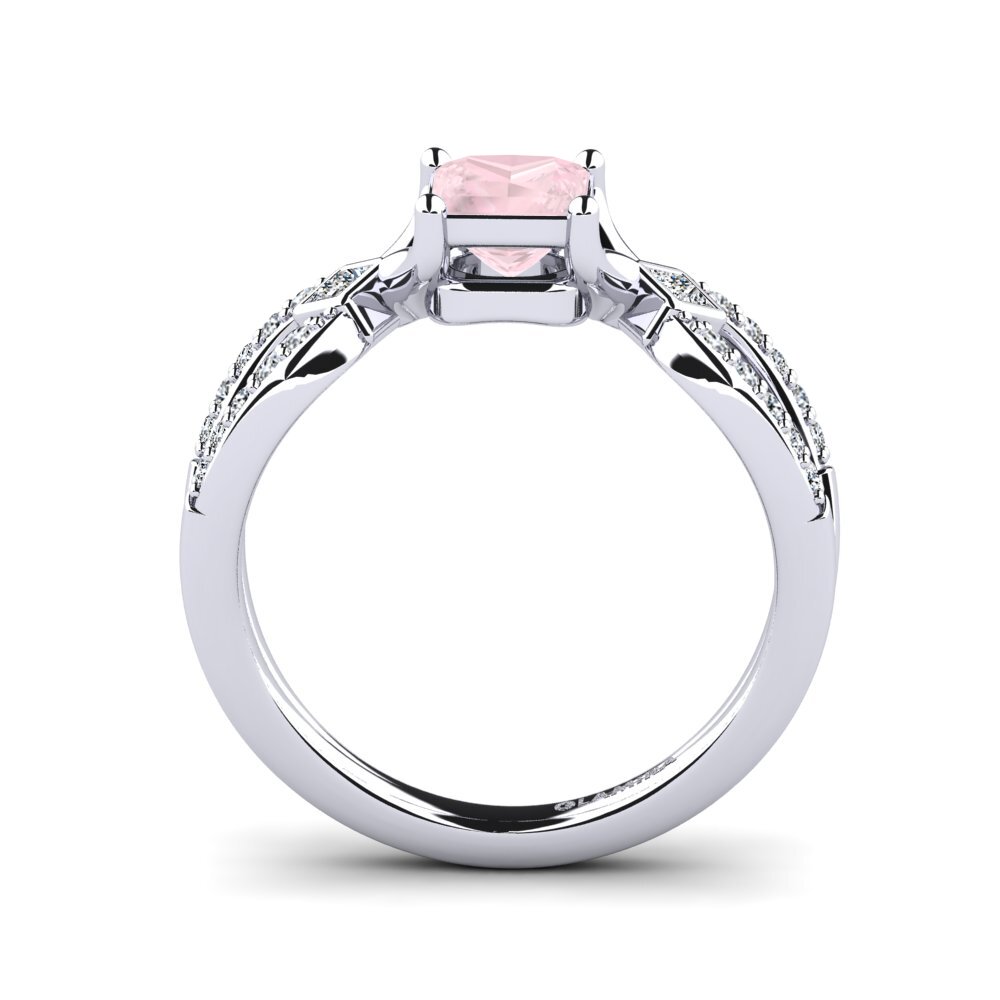 Rose Quartz Women's Ring Paguodea