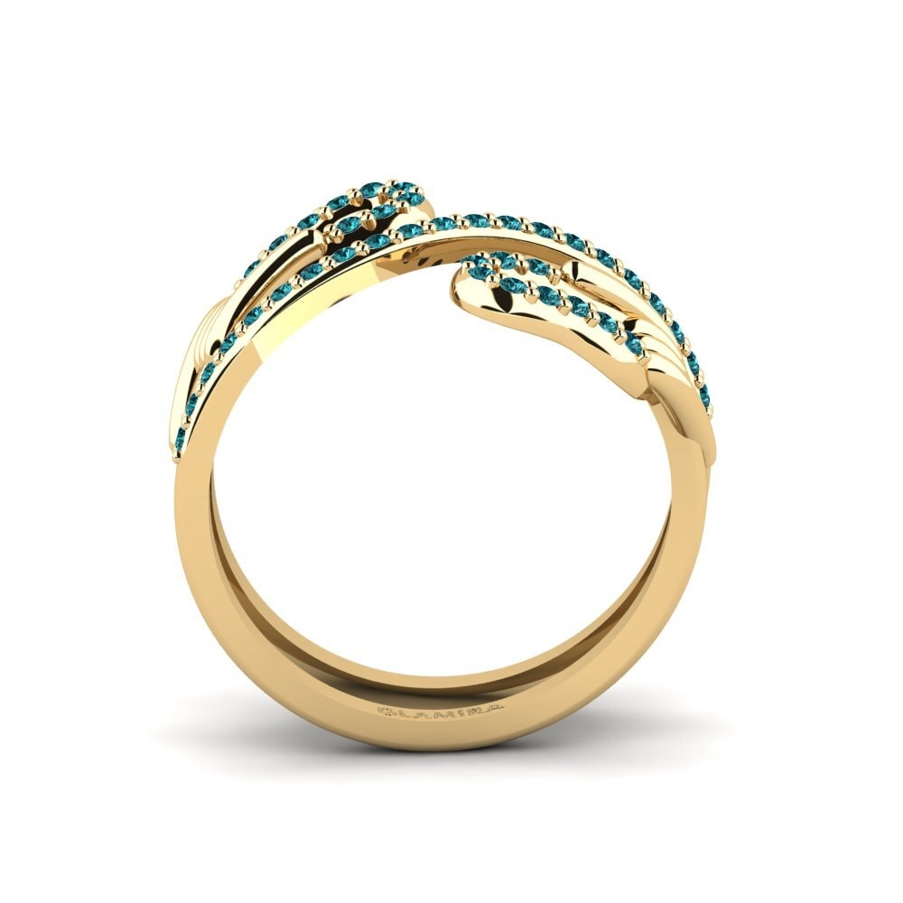 Diamante Azul Anel Palimpsest