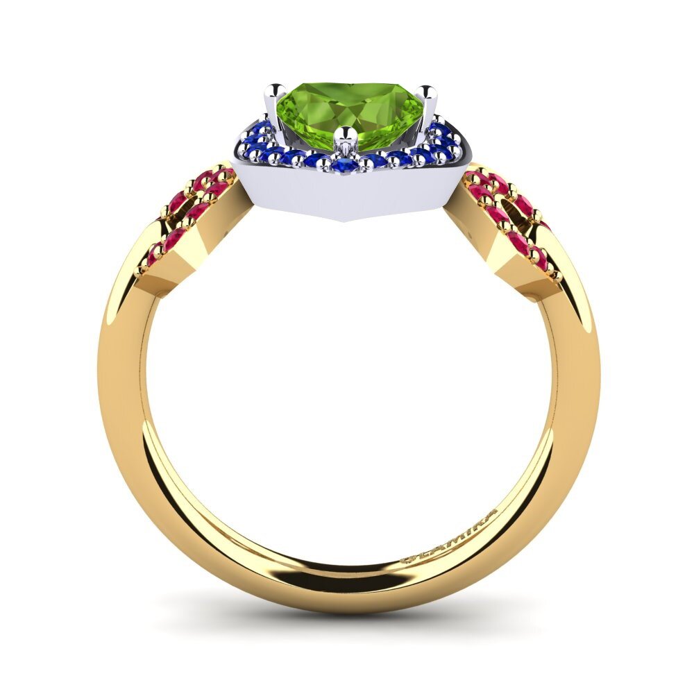 Peridot Engagement Ring Palmier