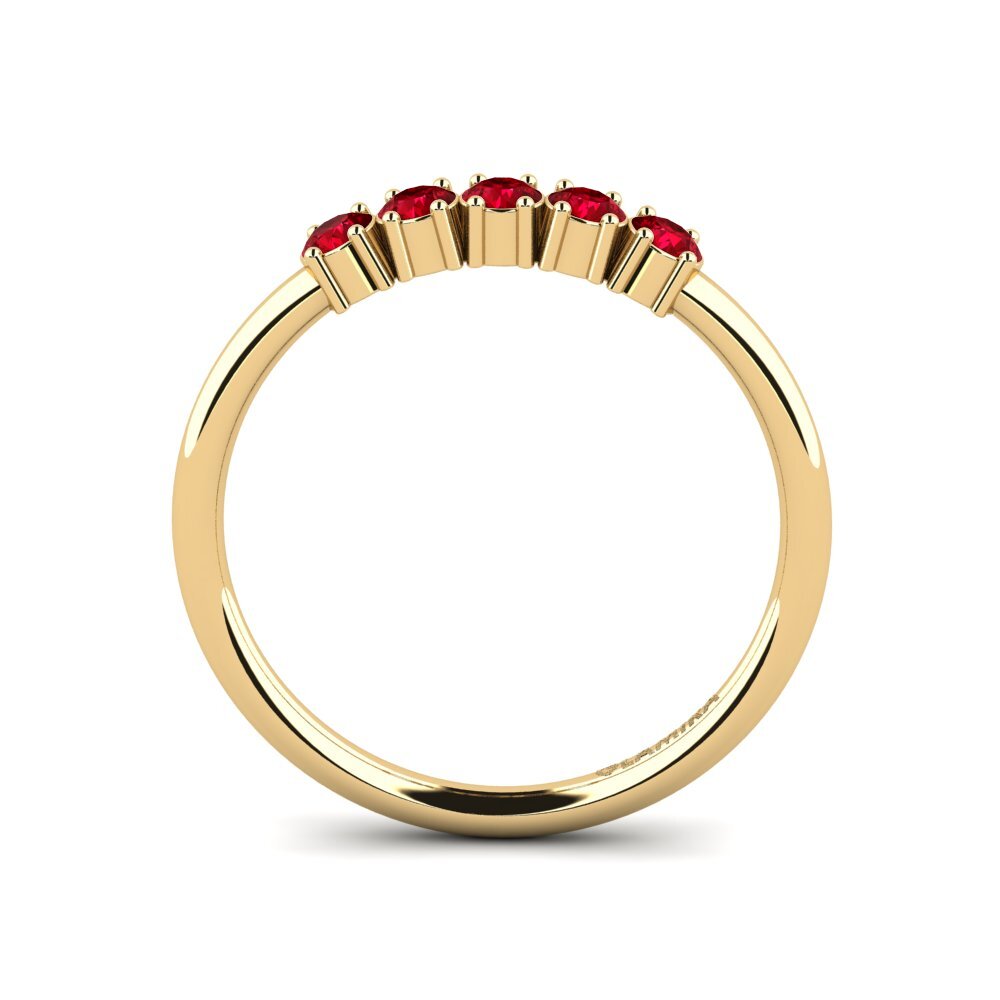 Red Zirconia Engagement Ring Palver