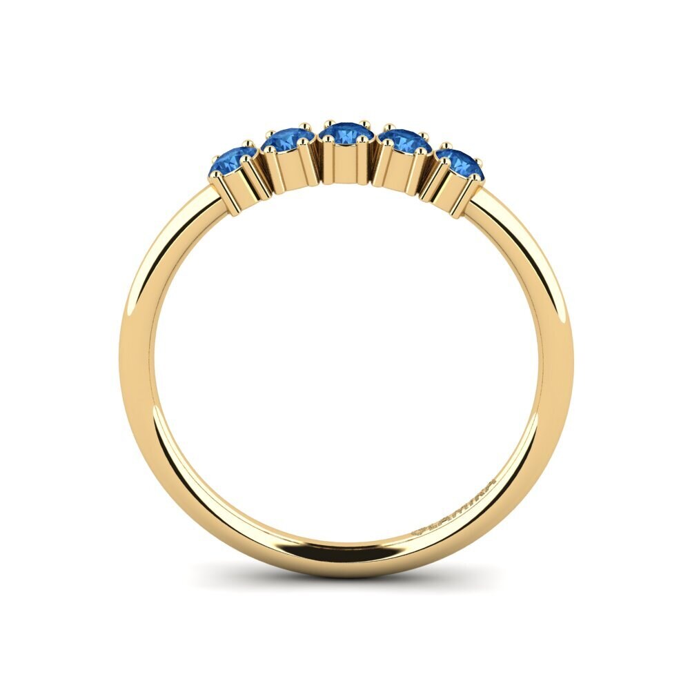Zircônia azul escuro Anel de Noivado Palver