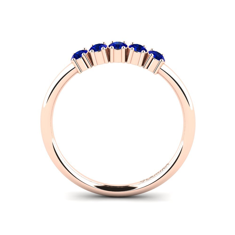 14ct Rose Gold Sapphire Engagement Ring Palver