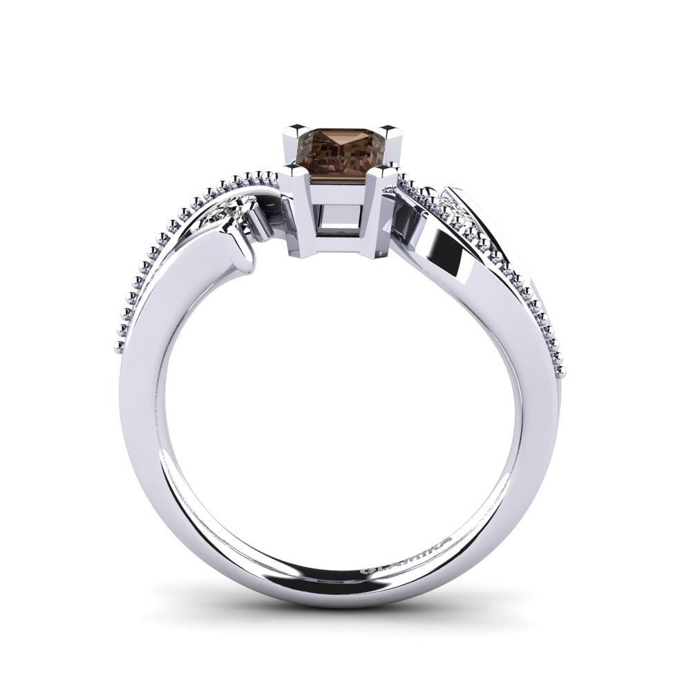 Smoky Quartz Engagement Ring Panaye