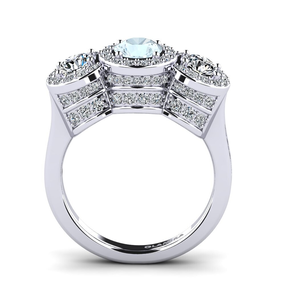 Aquamarine Engagement Ring Panos