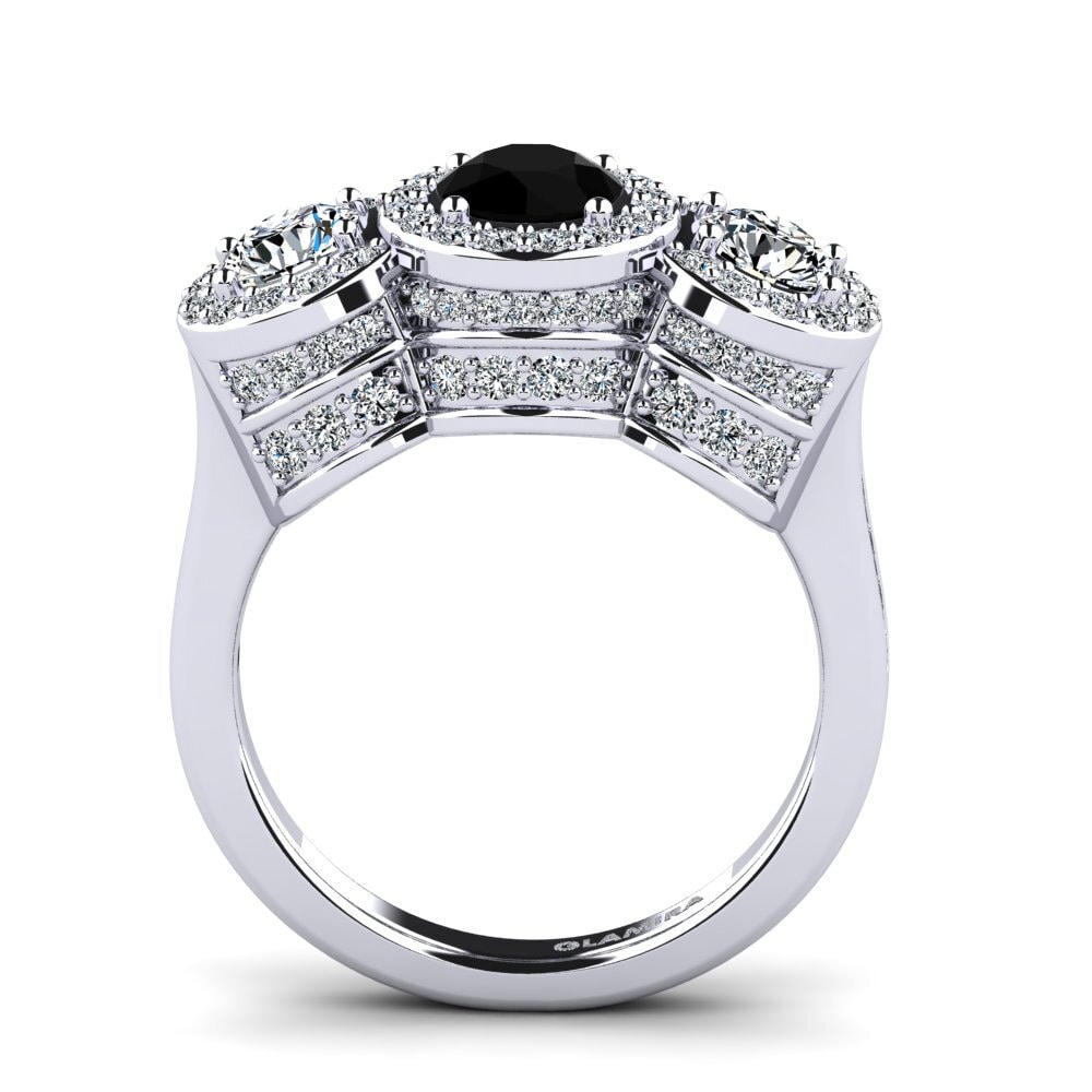 Black Diamond Engagement Ring Panos