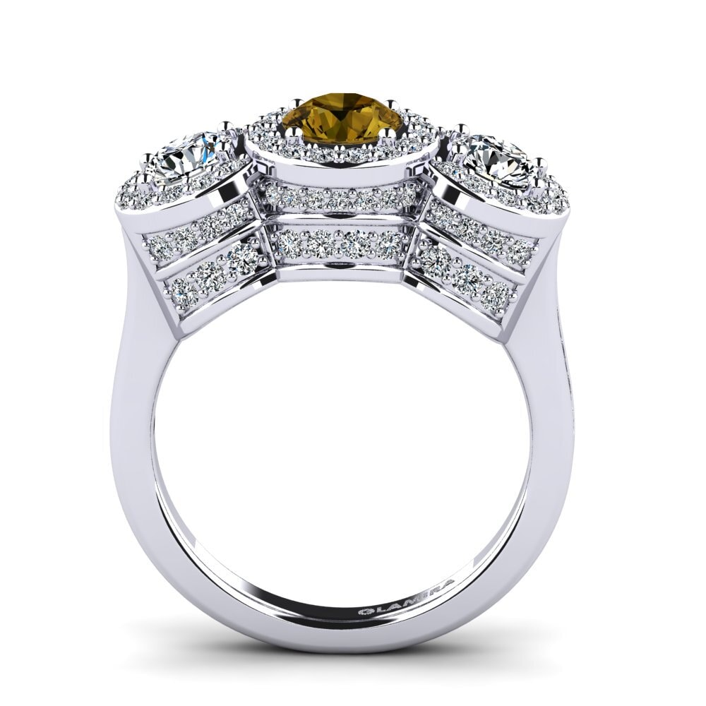 Brown Zircon Engagement Ring Panos