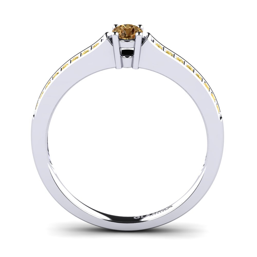 Hnědý diamant Zásnubní prsten Paris 0.16crt