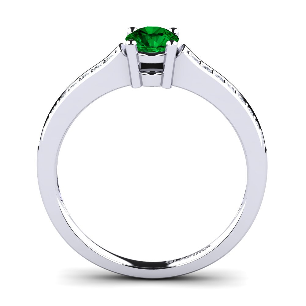 Circonita Verde Anillo de compromiso Paris 0.5crt