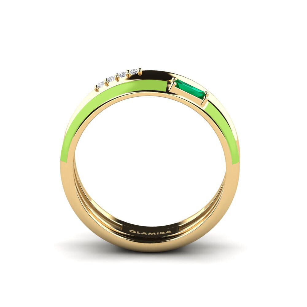 Zircone Vert Bague Paros