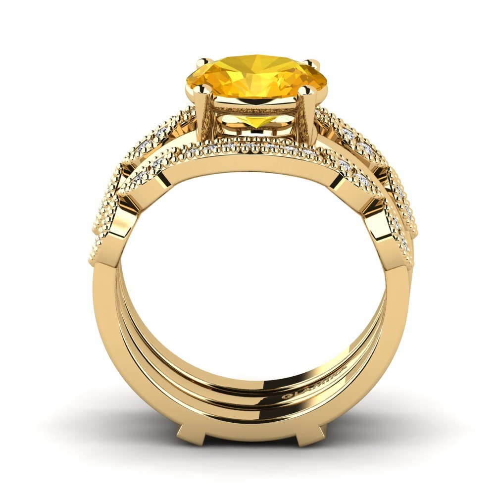 Citrine Ring Pasti SET