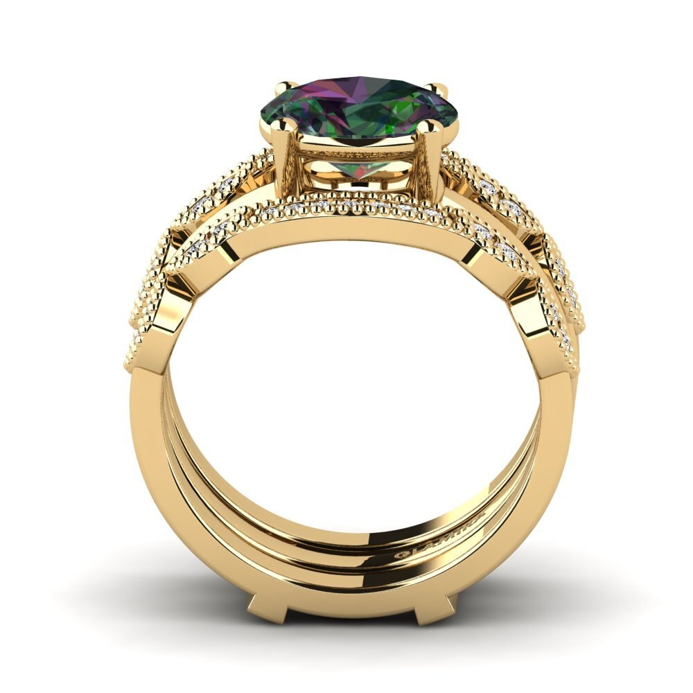 Topacio Místico Anillo Pasti SET