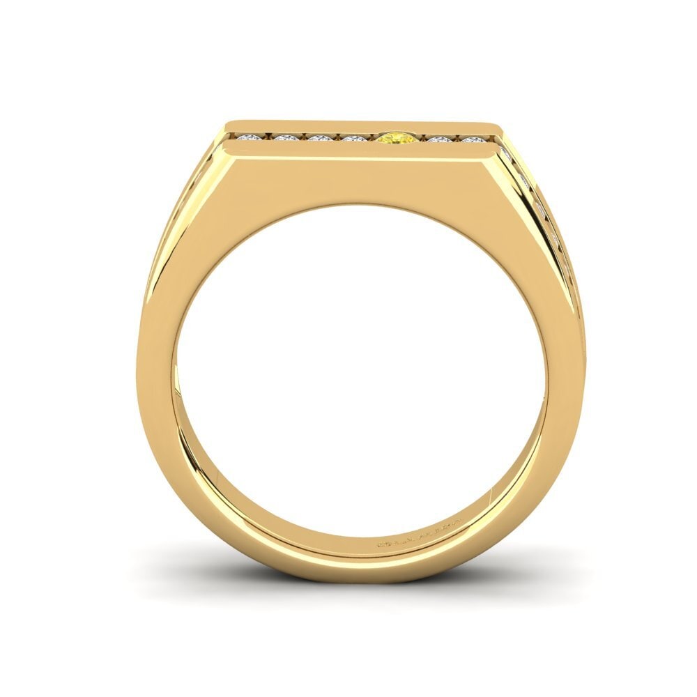 9ct Yellow Gold Yellow Sapphire Men's Ring Paul