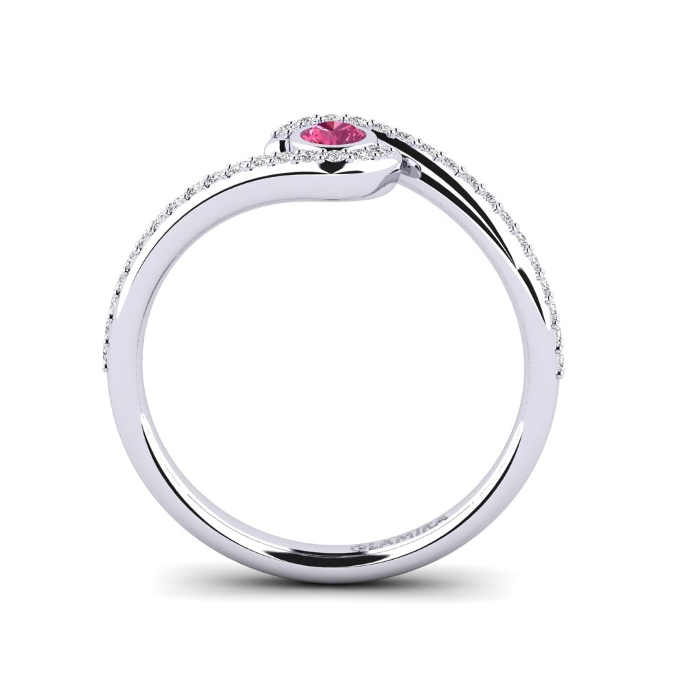 Pink Tourmaline Engagement Ring Peart