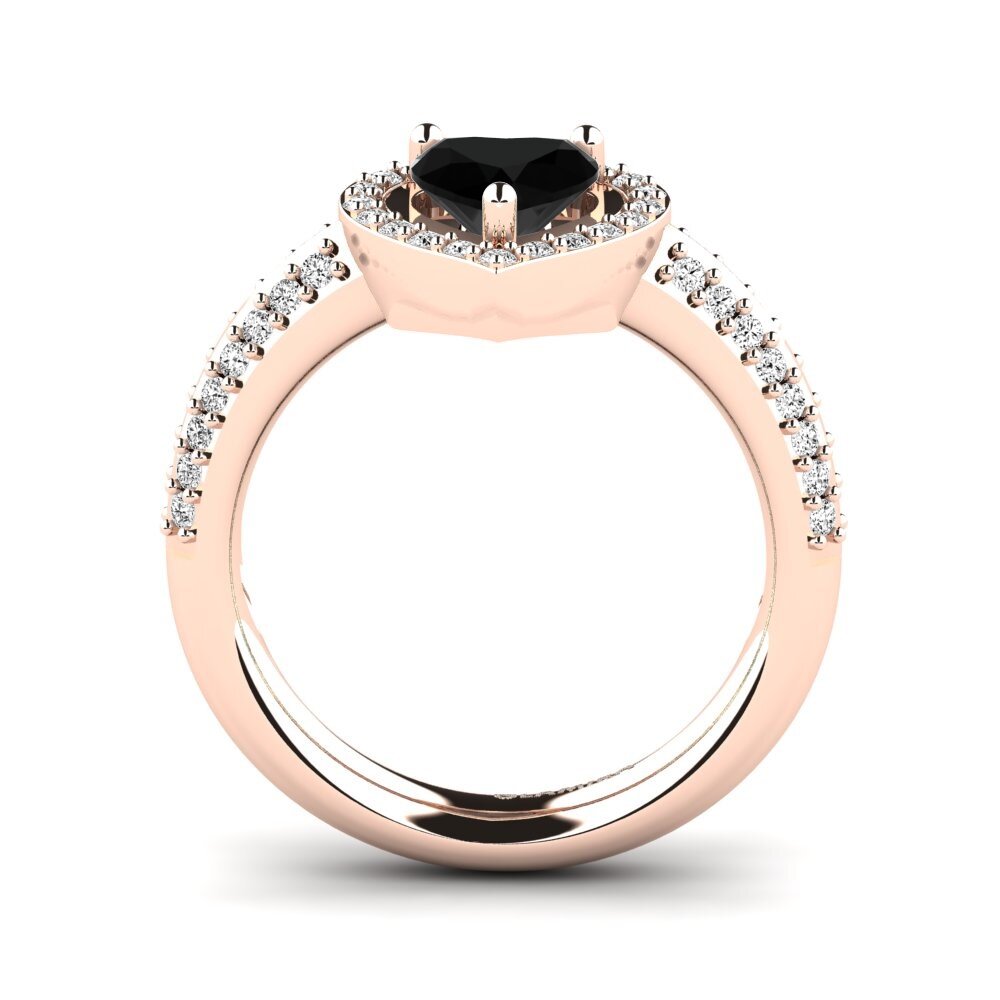 Black Onyx Engagement Ring Pemangile