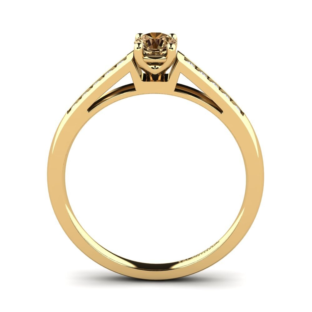14ct Yellow Gold Brown Diamond Diamonds Ring Penelope