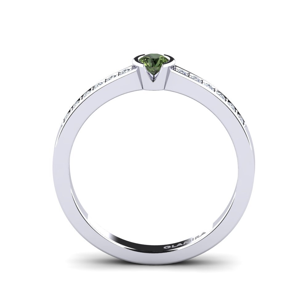 Green Sapphire Engagement Ring Penthe