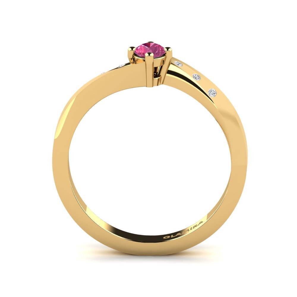 Pink Tourmaline Engagement Ring Phillipa 0.16 crt