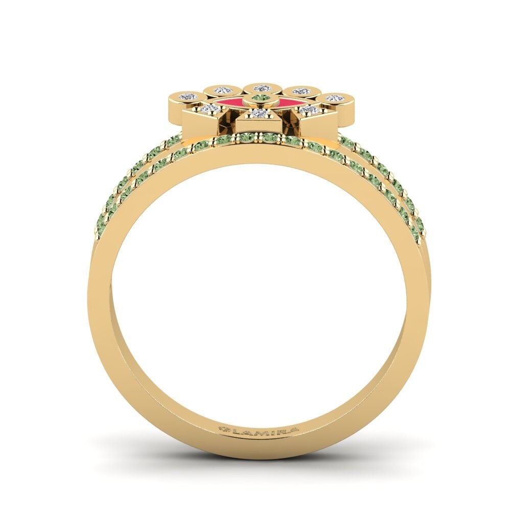 Diamante Verde Anel Phokaia