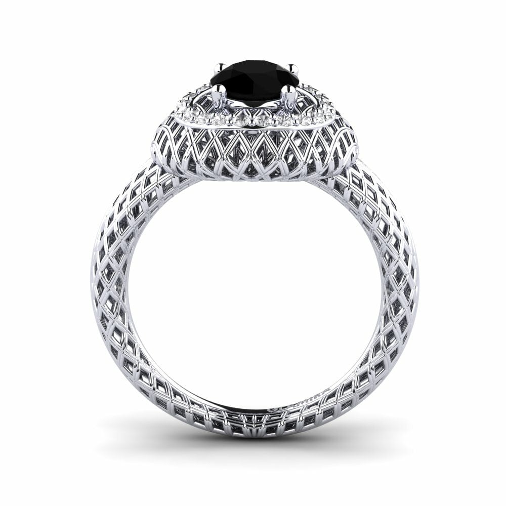 Bague de fiançailles Phuket Saphir noir