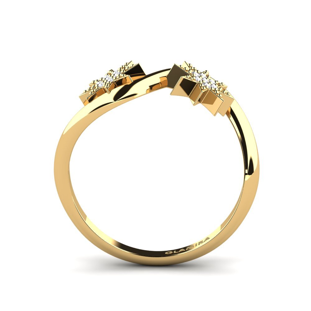 Zafiro blanco Anillo Piegas