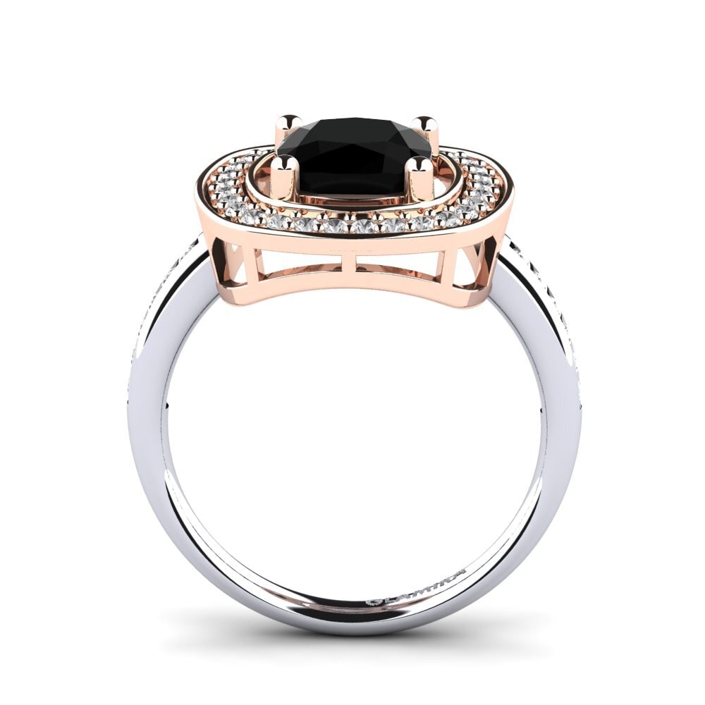 18k Oro Blanco / Rosa Anillo de compromiso Pieretta