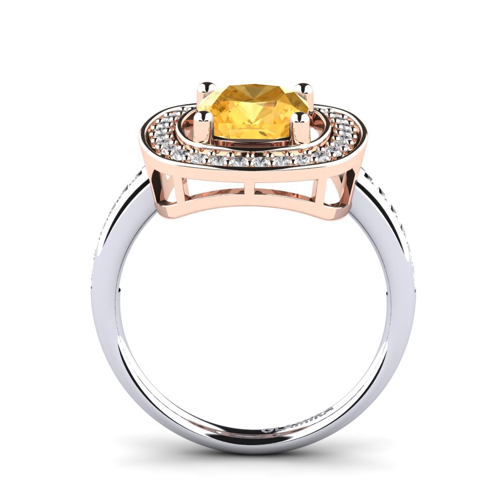 14ct White / Rose Gold Engagement Ring Pieretta