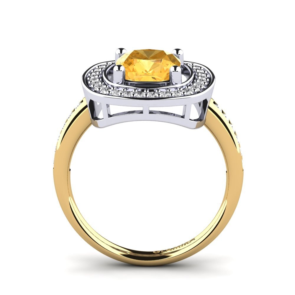 14ct Yellow / White Gold Engagement Ring Pieretta