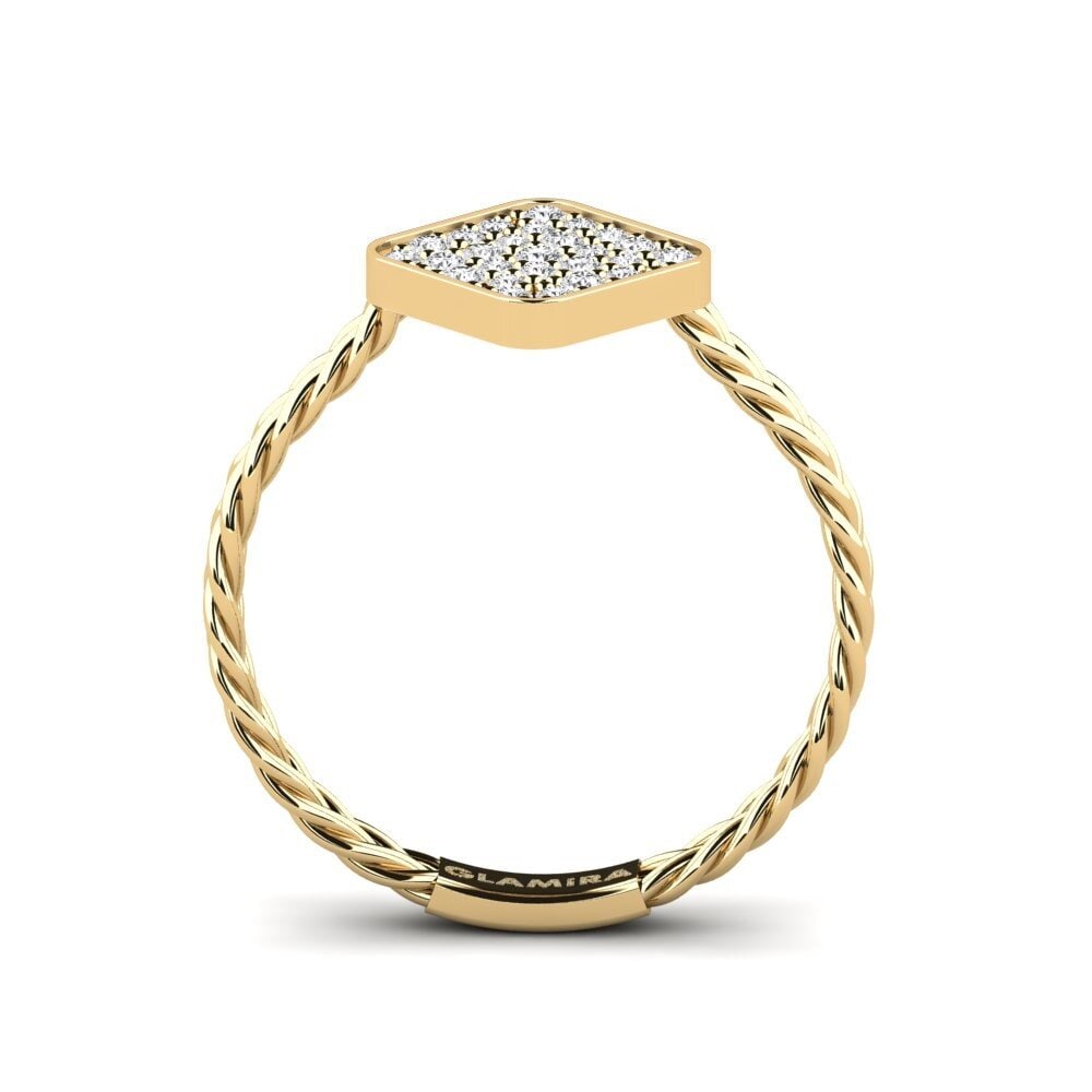 diamante-safira Anel Plait