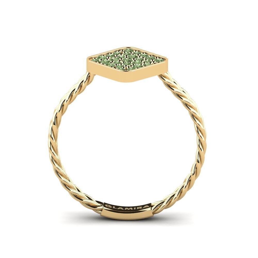 Grüner Diamant Ring Plait