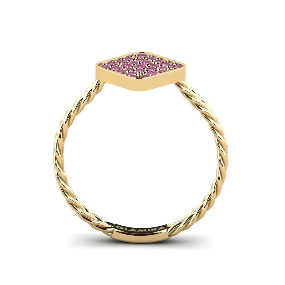 Rhodolite Garnet Ring Plait