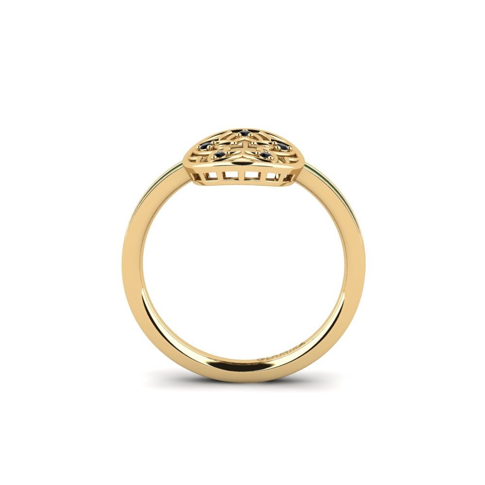 Schwarzer Onyx Ring Plantajo