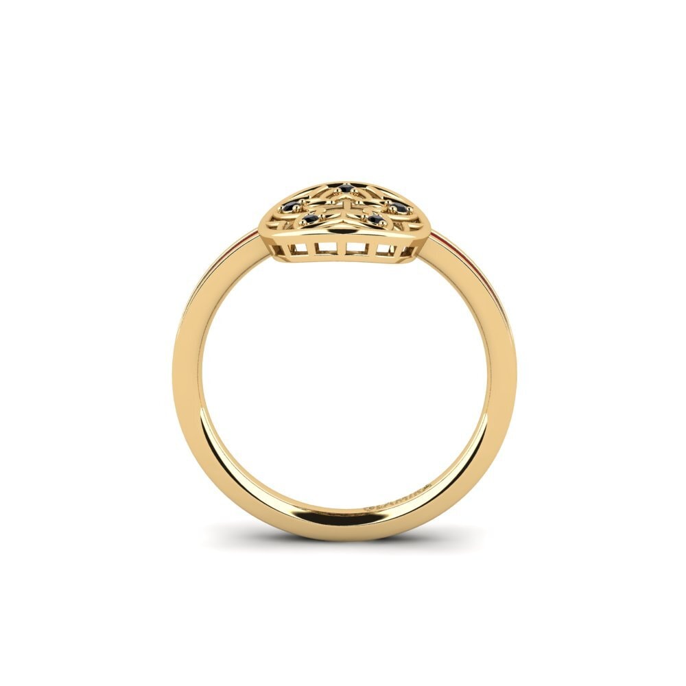 Schwarzer Onyx Ring Plantajo