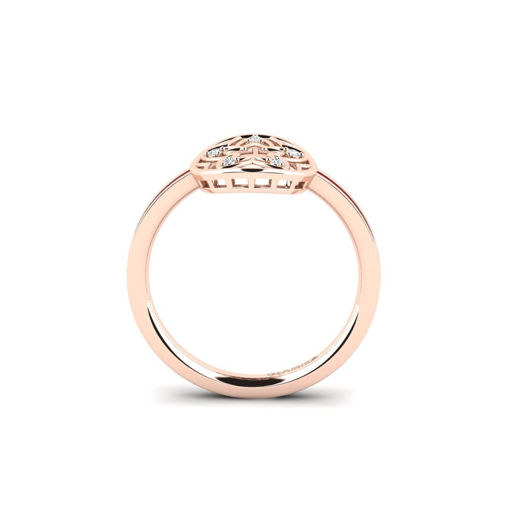 Rotgold 375 Ring Plantajo