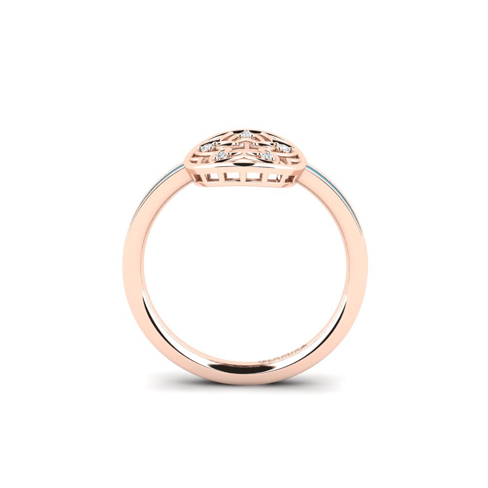 Rotgold 375 Ring Plantajo