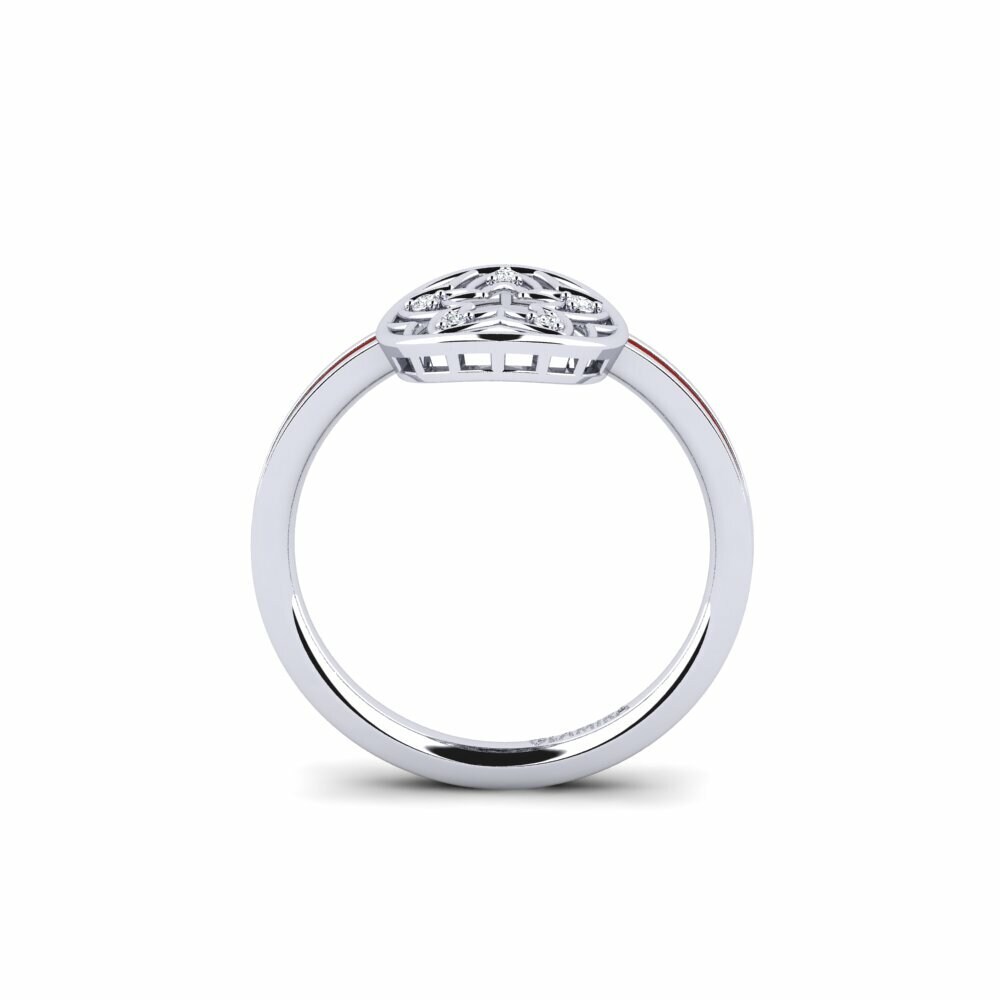 Argent Blanc Bague Plantajo
