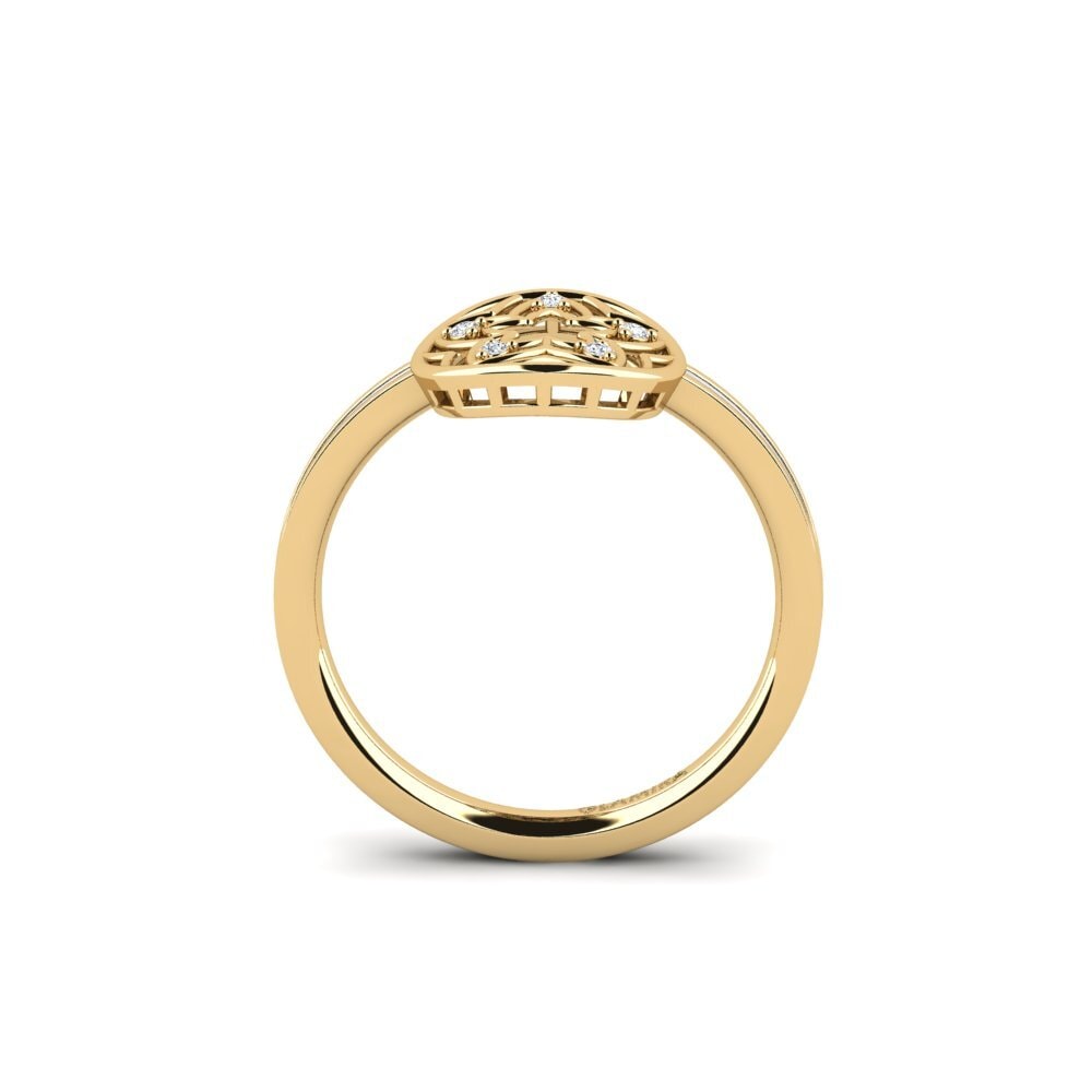 Gelbgold 375 Ring Plantajo