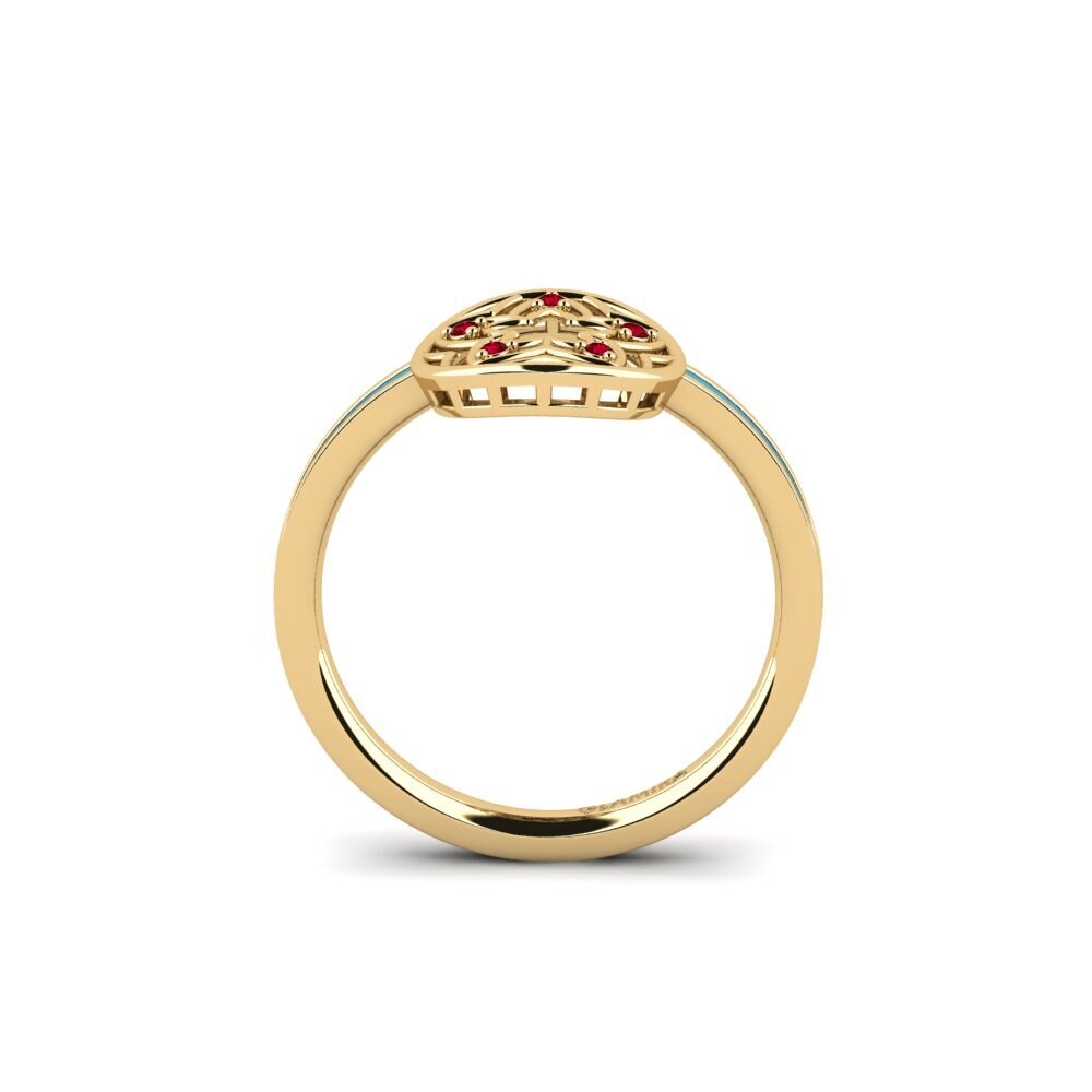 Roter Zirkonia Ring Plantajo