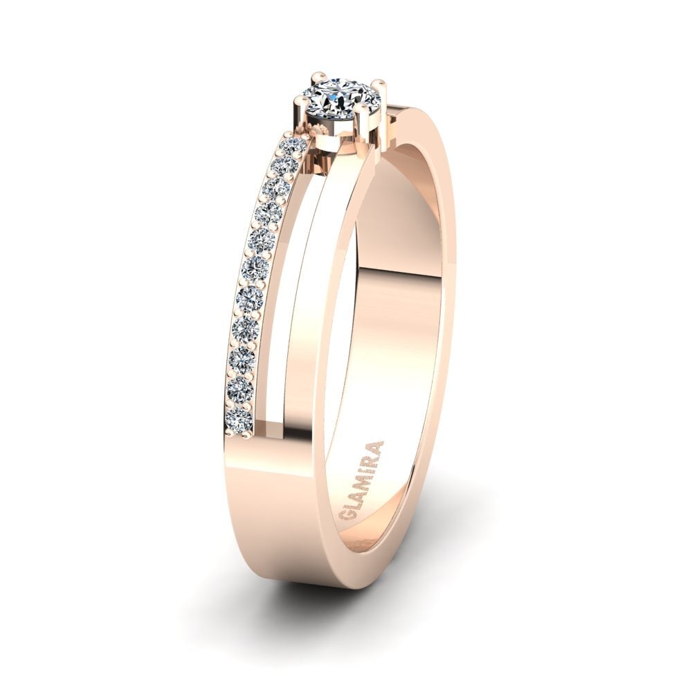 14ct Rose Gold Ring Pleasant Blaze SET