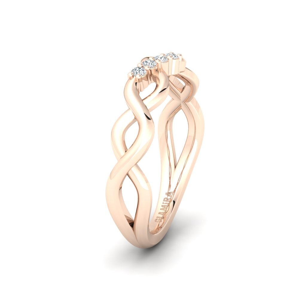 14ct Rose Gold Ring Pleasant Ease SET
