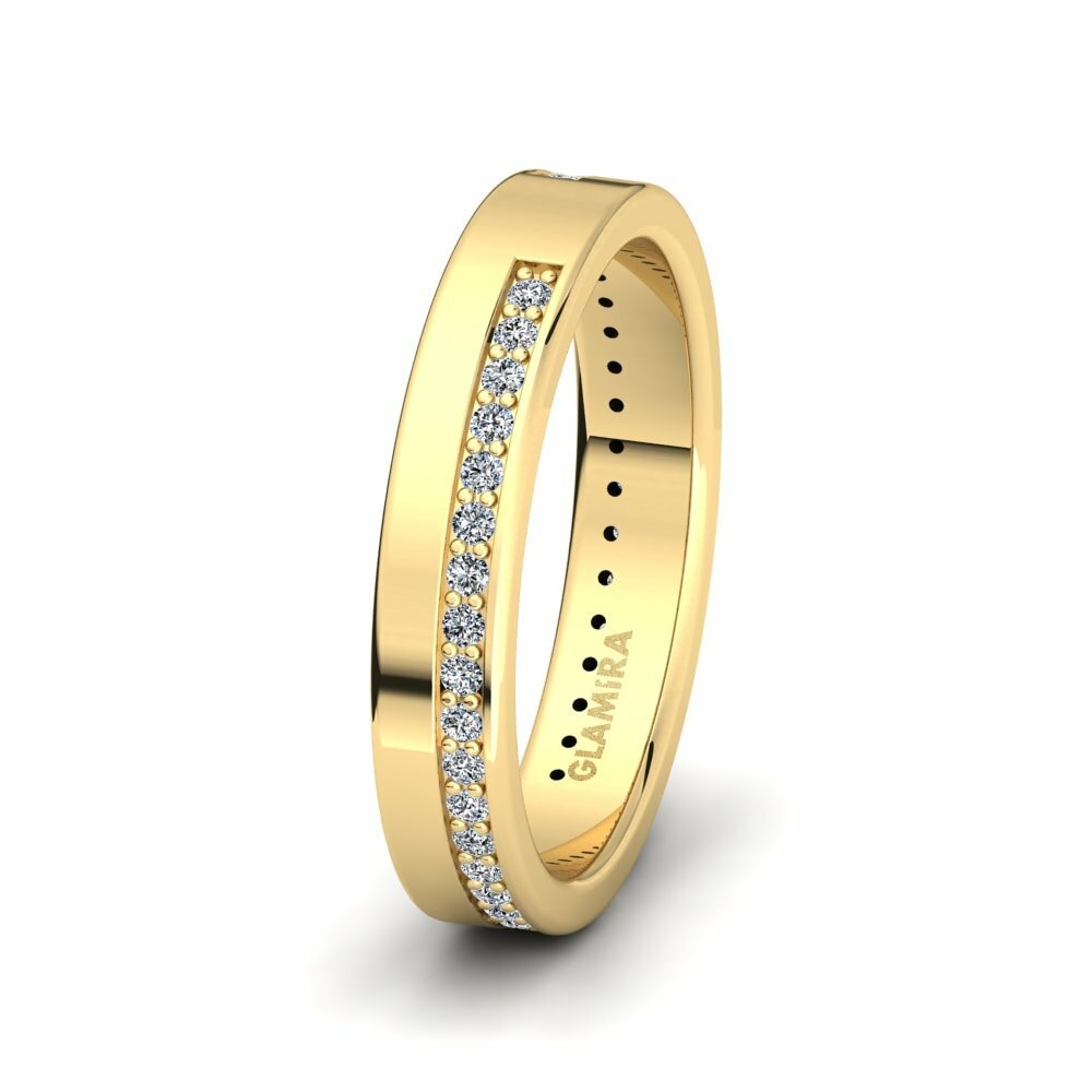 9k Oro Amarillo Anillo Pleasant Expression SET