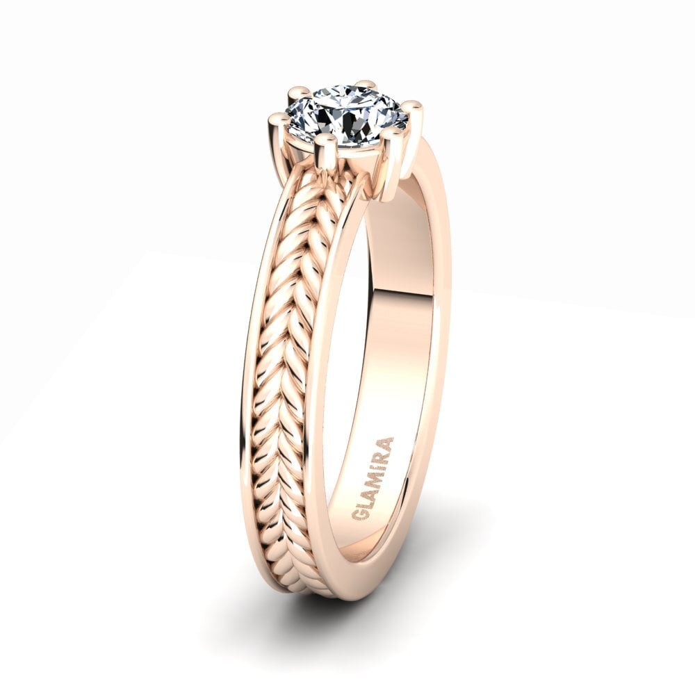 14ct Rose Gold Ring Pleasant Flower SET