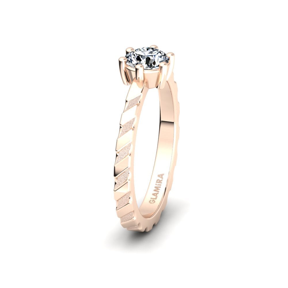 14ct Rose Gold Ring Pleasant Line SET