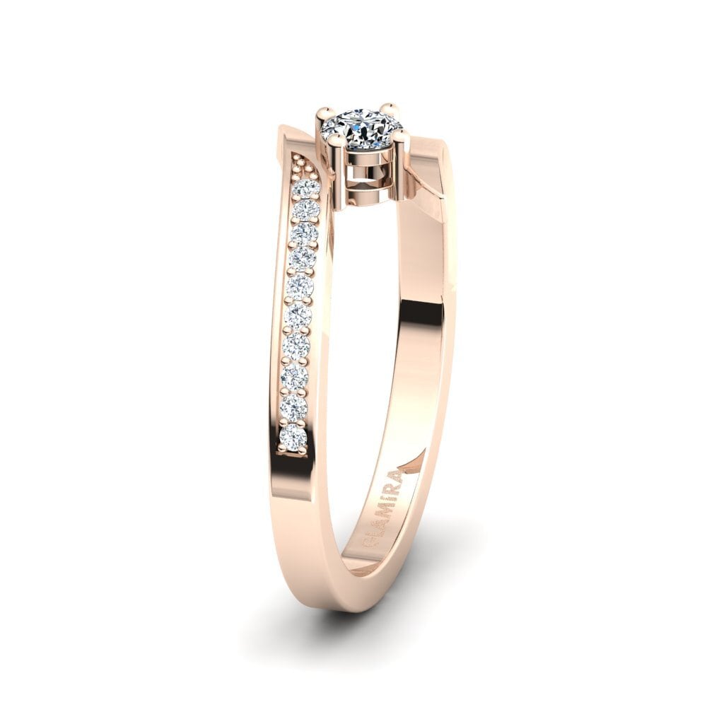 14ct Rose Gold Ring Pleasant Luck SET