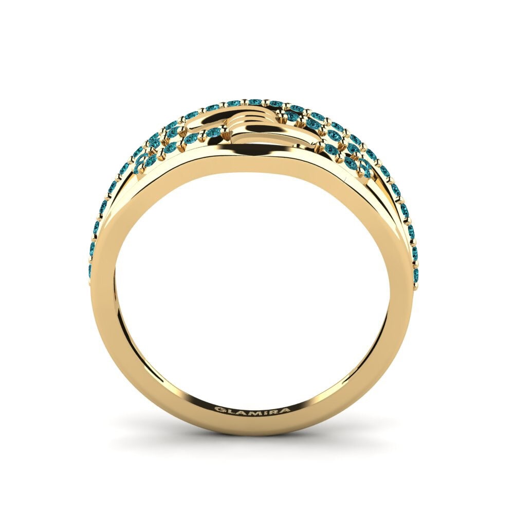 Diamante Azul Anel Plethora