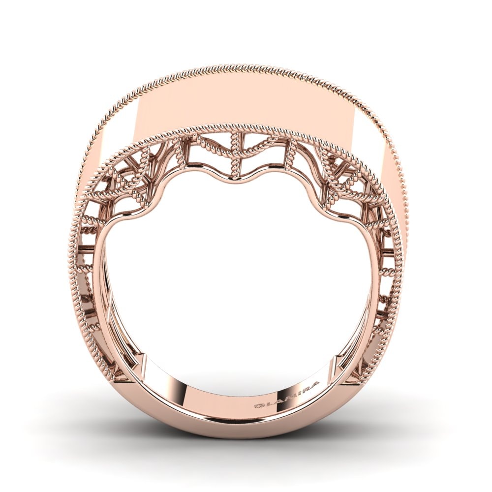 14k Oro Rosa Anillo Prebreathed