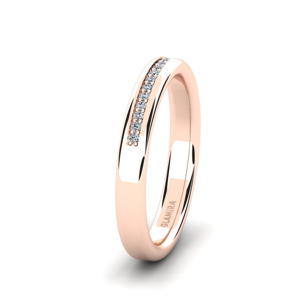 9ct Rose Gold Couple's Ring Pretty Bund Pair