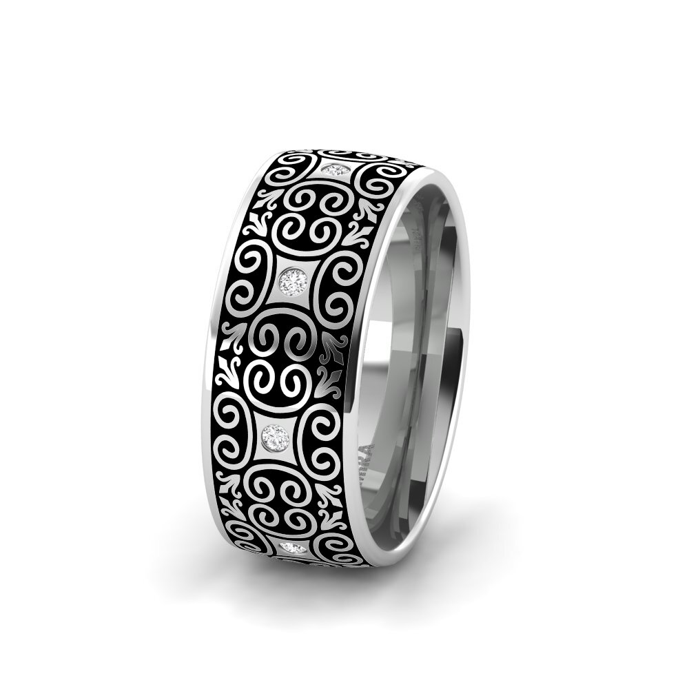 White sapphire Women's Wedding Ring Pretty Fame 8 mm