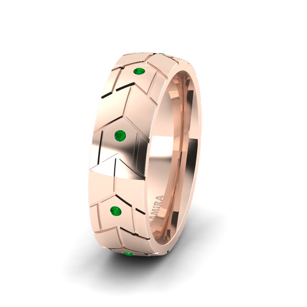 Émeraude Alliance pour femme Pretty Heartsm 6 mm